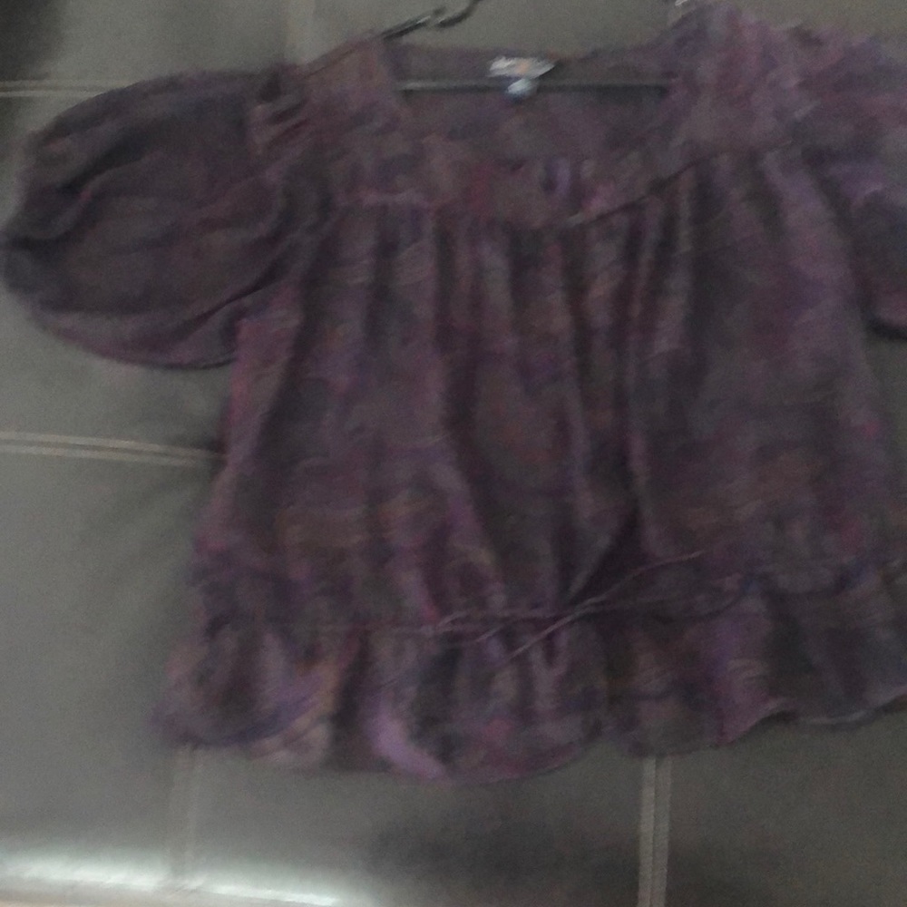 Purple and black top